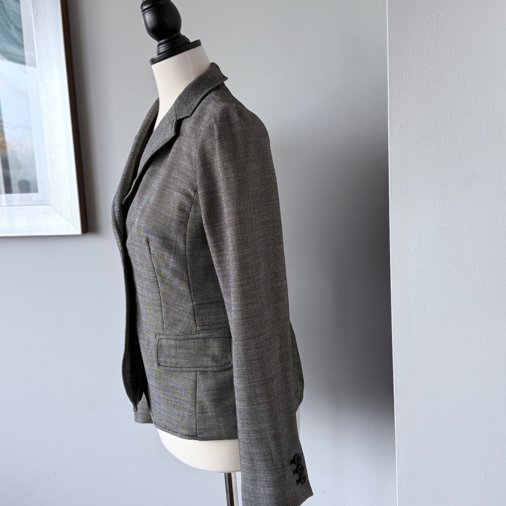 Banana Republic Gray Wool Blend Blazer Womens Size 4 Business Casual - Picture 3 of 11